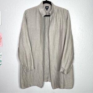 Eileen fisher linen silk open tunic blouse sz small